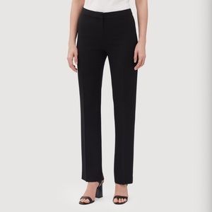 Lafayette 148 Wool Slacks Straight Pants Black